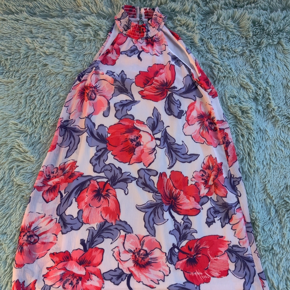 As U Wish - Floral Halter Swing Dress - Size XS